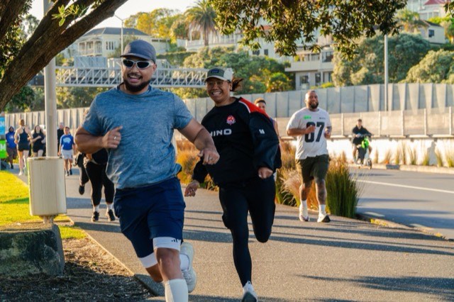 NTIB runners jogging together on a morning route